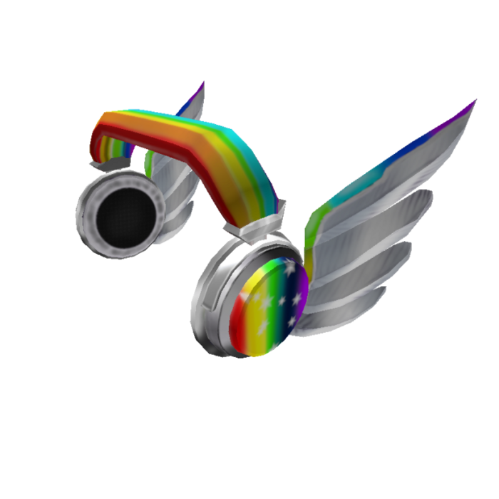 Feathered Rainbow Headphones Toy or Code