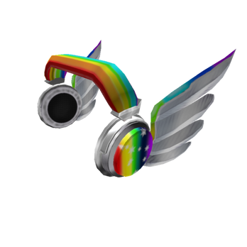 Feathered Rainbow Headphones Toy or Code