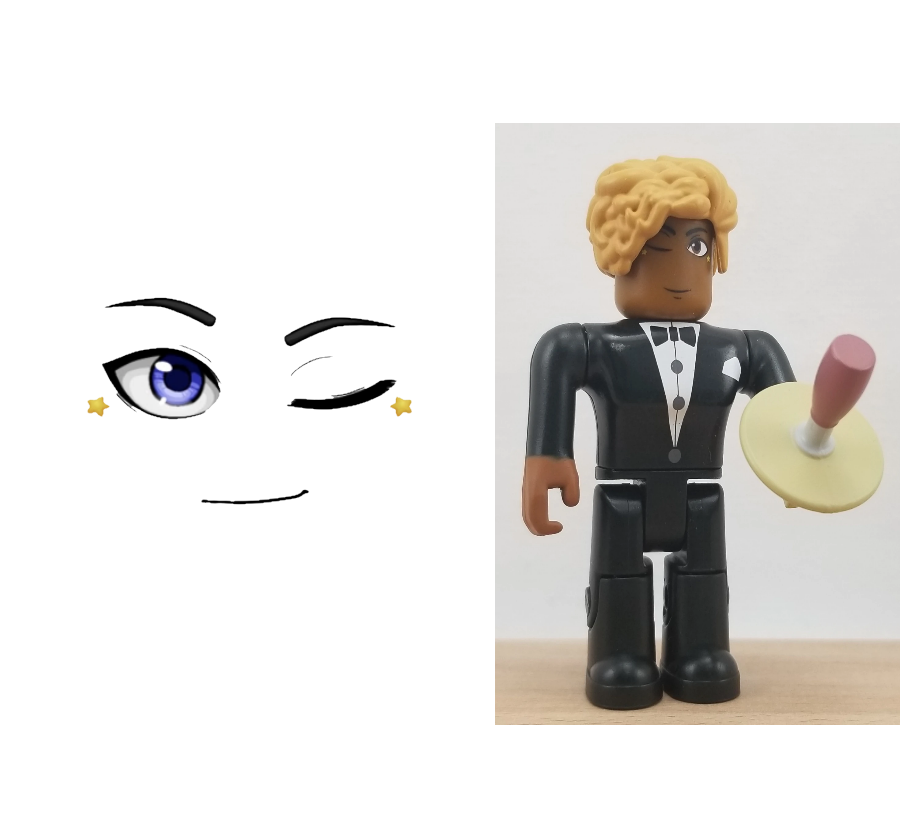 Roblox Celebrity Series 6 ROYALE HIGH: ADAM Toy w/ MIXOLOGIST'S SMILE Face  Code